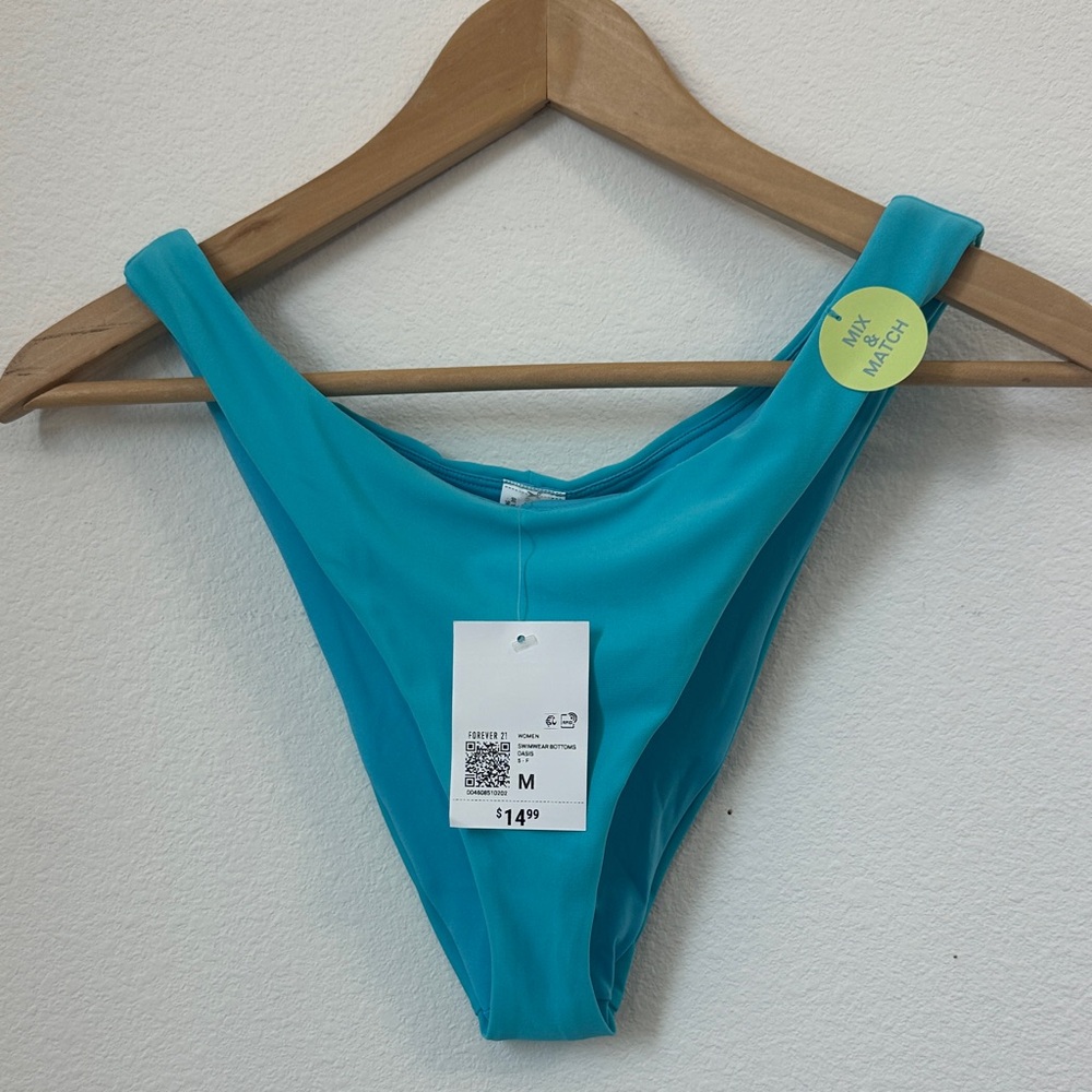 Light Blue forever 21 medium bikini mix & match bottoms BNWT